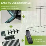 Outsunny Plant Protection Tent 6x3 Ft Tall Crop Cage with Zippered Doors Storage Bag Ground Stakes Black - Image 5