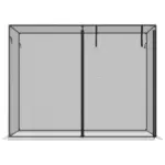 Outsunny Plant Protection Tent 6x3 Ft Tall Crop Cage with Zippered Doors Storage Bag Ground Stakes Black - Image 7