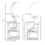 Outsunny Plant Stand Indoor, 8 Tier 62 Inch S-Shaped Plant Shelf, Corner Plant Rack for Multiple Plants, White - Image 3