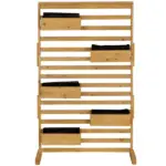 Outsunny Plant Stand Outdoor with 5 Hanging Flower Boxes Wooden Lattice for Patio Porch Climbing Plants - Image 11