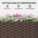 Plastic Raised Garden Bed with Legs, Self Watering Elevated Planter Boxes with Drainage Holes and Plugs, Easy Assembly - Image 8