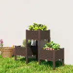 Plastic Raised Garden Bed with Legs, Self Watering Elevated Planter Boxes with Drainage Holes and Plugs, Easy Assembly - Image 10