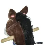 Plush Cowboy Rocking Horse, Wooden Ride-On with Realistic Sounds, Wild West Fun, Brown, for 3-6 Years - Image 9