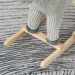 Plush Kids Rocking Horse with Sound for Ages 36 to 72 Months, Gray and White - Image 9