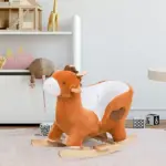 Plush Rocking Horse with Music for Ages 1 to 3 Years, Brown and White - Image 2