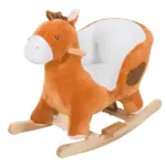 Plush Rocking Horse with Music for Ages 1 to 3 Years, Brown and White - Image 11