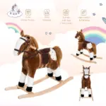 Plush Rocking Horse for Kids, Brown, Realistic Sounds, Ride-On Toy for Children 3+ - Image 4