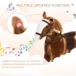 Plush Rocking Horse for Kids, Brown, Realistic Sounds, Ride-On Toy for Children 3+ - Image 5