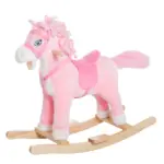 Plush Rocking Horse, Realistic Sounds, Swinging Tail, Pink - Image 11