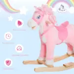 Plush Rocking Horse, Realistic Sounds, Swinging Tail, Pink - Image 6