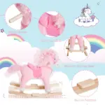 Plush Rocking Horse, Realistic Sounds, Swinging Tail, Pink - Image 7