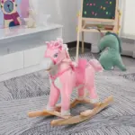 Plush Rocking Horse, Realistic Sounds, Swinging Tail, Pink - Image 10