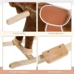 Plush Rocking Horse with Realistic Sounds for Kids Age 3 Years, Brown - Image 7