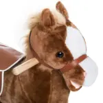 Plush Rocking Horse with Realistic Sounds for Kids Age 3 Years, Brown - Image 8