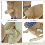 Qaba Plush Rocking Horse with Music, Kids Ride-On Rocker Toy, Soft and Fun Rocking Animal, 18-36 Months, Brown Bear - Image 7