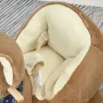 Qaba Plush Rocking Horse with Music, Kids Ride-On Rocker Toy, Soft and Fun Rocking Animal, 18-36 Months, Brown Bear - Image 9