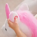 Plush Rocking Unicorn, Wooden Ride-On Chair, Lullaby Song, 18-36 Months, White and Pink, for Babies - Image 8