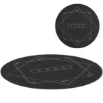 Soozier Poker Mat Texas Hold'em Poker Table Top with Non-Slip Bottom Black - Image 11