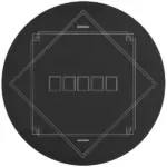 Soozier Poker Mat Texas Hold'em Poker Table Top with Non-Slip Bottom Black