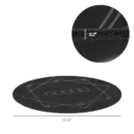 Soozier Poker Mat Texas Hold'em Poker Table Top with Non-Slip Bottom Black - Image 3
