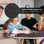 Soozier Poker Mat Texas Hold'em Poker Table Top with Non-Slip Bottom Black - Image 4