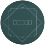 Soozier Poker Mat Texas Hold'em Poker Table Top with Non-Slip Bottom Dark Green