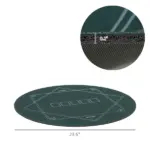 Soozier Poker Mat Texas Hold'em Poker Table Top with Non-Slip Bottom Dark Green - Image 3