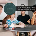 Soozier Poker Mat Texas Hold'em Poker Table Top with Non-Slip Bottom Dark Green - Image 4