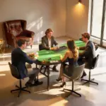 Soozier Poker Table Foldable, 72" Portable Casino Blackjack Table for 8 Players with Felt Surface, Cup Holders, Green - Image 2