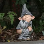 Funny Resin Garden Gnome Statue Outdoor Decorative Ornament - Image 2
