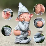 Funny Resin Garden Gnome Statue Outdoor Decorative Ornament - Image 3