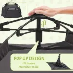 PawHut Pop Up Dog Tent for Extra Large and Large Dogs with Carry Bag, for Beach, Backyard, Home, Dark Gray - Image 5
