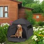 PawHut Pop Up Dog Tent for Extra Large and Large Dogs with Carry Bag, for Beach, Backyard, Home, Dark Gray - Image 10