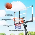 Portable Basketball Hoop Outdoor, 8-10ft Adjustable Basketball Goal, 47 Inch Shatterproof Backboard, Action Grip - Image 7