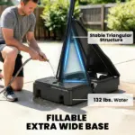Portable Basketball Hoop Outdoor, 8-10ft Adjustable Basketball Goal, 47 Inch Shatterproof Backboard, Hand-Crank Lift - Image 5