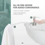 Kleankin Portable Camping Sink with 4.5 Gallon Water Tank and 6.3 Gallon Recovery Tank Light Gray - Image 5