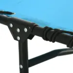 Outsunny Portable Chaise Lounge Light Blue 4-Position Reclining Outdoor Patio Adjustable Bed - Image 10