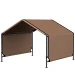 Portable Dog Tent Water Resistant for Outdoor Shade Protection, Brown