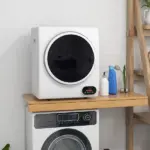 Portable Electric Clothes Dryer 1.5 cu.ft Compact Laundry Dryer 850W for Apartments White - Image 2