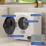 Portable Electric Clothes Dryer 1.5 cu.ft Compact Laundry Dryer 850W for Apartments White - Image 5