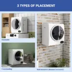 Portable Electric Clothes Dryer 1.5 cu.ft Compact Laundry Dryer 850W for Apartments White - Image 8