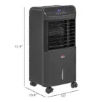 HOMCOM Portable Evaporative Air Cooler 3-in-1 Ice Cooling Fan with Remote Oscillation Timer Black for Home Office - Image 3