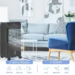 HOMCOM Portable Evaporative Air Cooler 3-in-1 Ice Cooling Fan with Remote Oscillation Timer Black for Home Office - Image 5