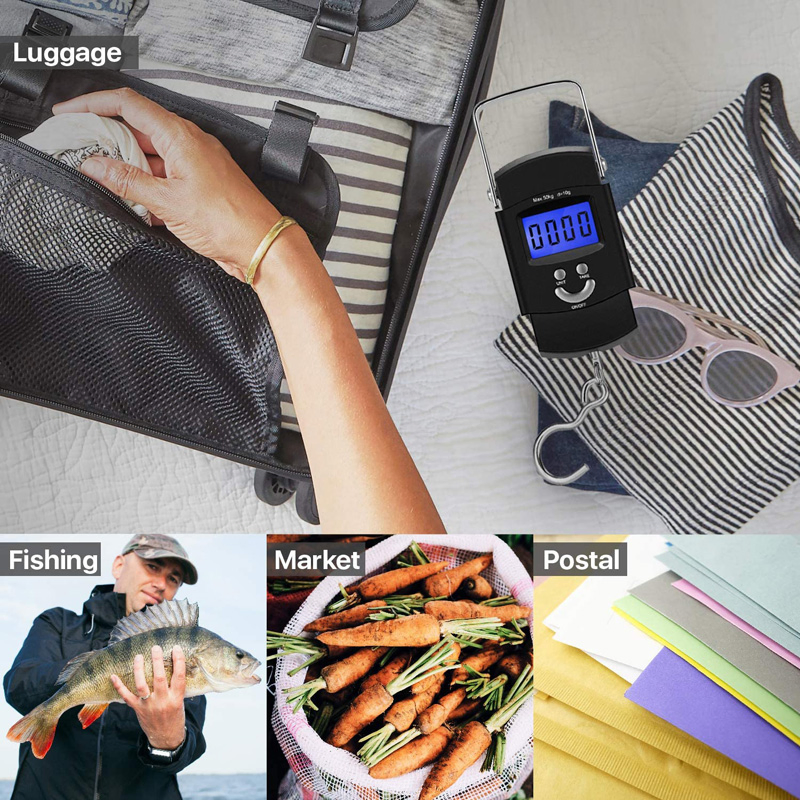 110 lb 50 kg Digital Hanging Fish and Luggage Scale