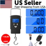 110 lb 50 kg Digital Hanging Fish and Luggage Scale