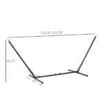 Portable Hammock Stand with Adjustable Steel Stand, Portable and Heavy Duty for Indoor Outdoor Use, Black - Image 3
