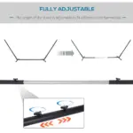 Portable Hammock Stand with Adjustable Steel Stand, Portable and Heavy Duty for Indoor Outdoor Use, Black - Image 5