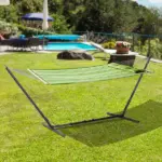 Portable Hammock Stand with Adjustable Steel Stand, Portable and Heavy Duty for Indoor Outdoor Use, Black - Image 7