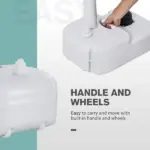 Kleankin 4.5 Gallon Portable Hand Wash Sink with Towel Holder and Soap Dispenser Light Gray - Image 5