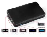 12V Portable Car Jump Starter with 400A Peak Power Bank and LED Flashlight - Image 2